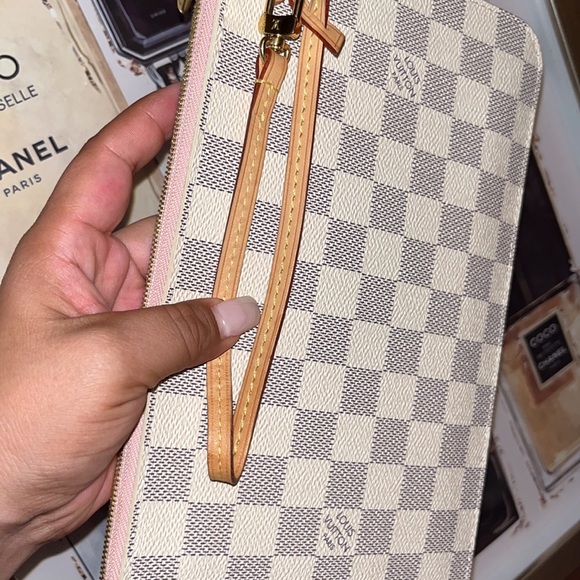 💎FINAL PRICE💎LOUIS VUITTON POCHETTE GM AZUR ROSE BALLERINE - Picture 6 of 10